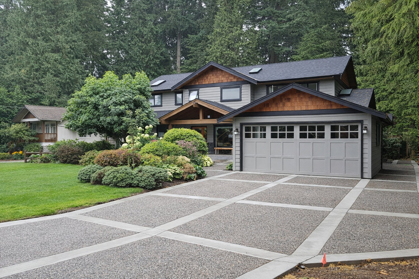 Concrete driveway building